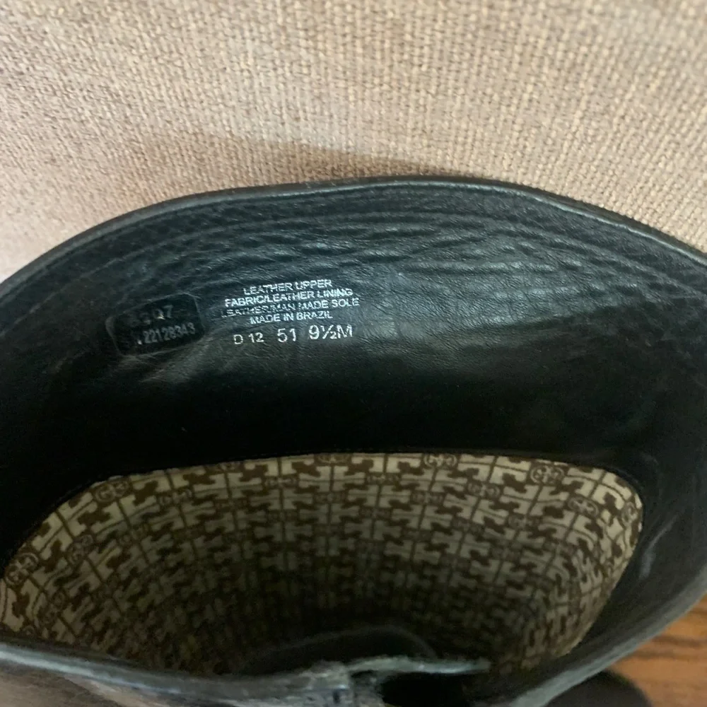 Tory Burch tall black leather riding boots, 9.5 great condition! - Picture 3 of 3